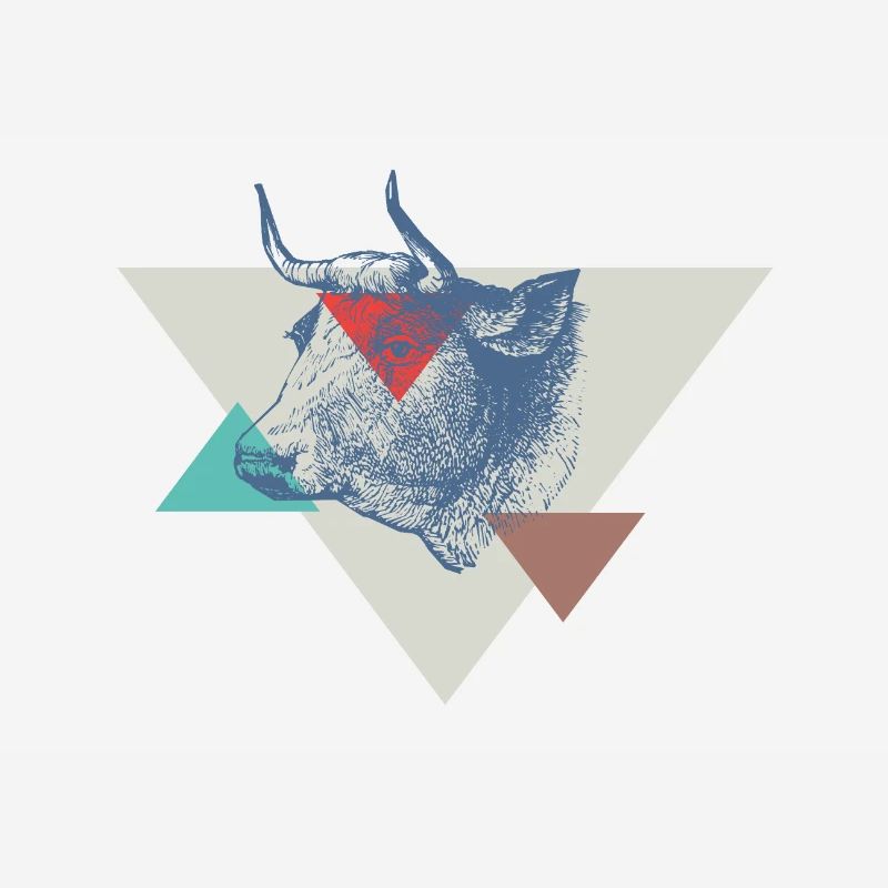 Conception de triangle de vache