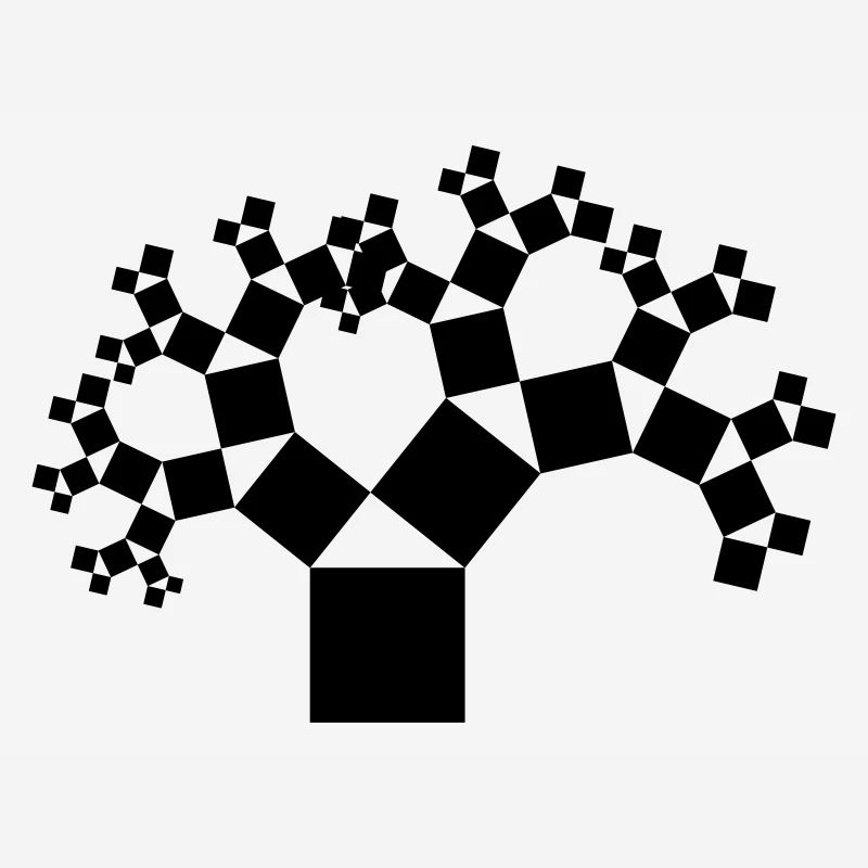 Pythagorasbaum schwarz