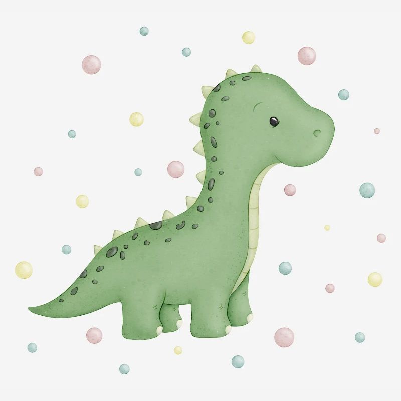 dino mignon avec des points