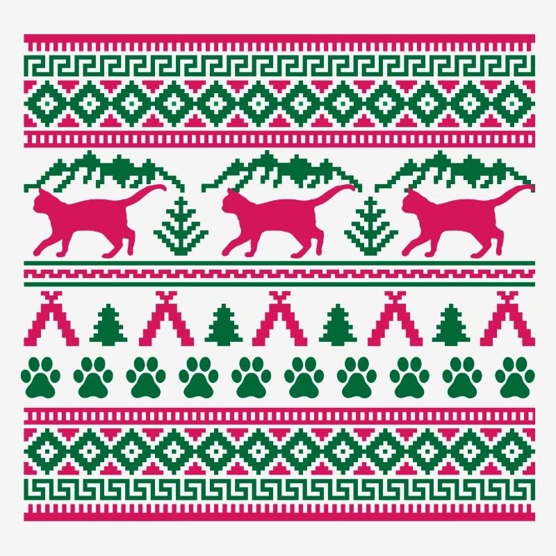 Weihnachtskatze Hässlicher Weihnachtspullover Geschenk