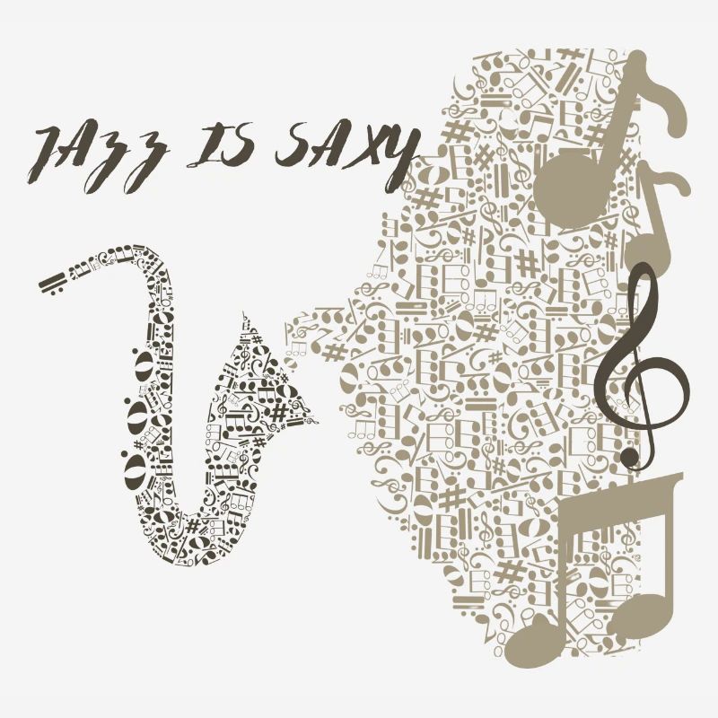 Conception de saxophone musical en notes