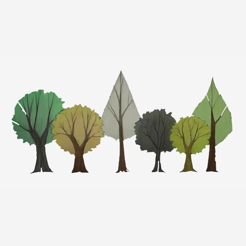 Trees Deciduous Forest Drawing