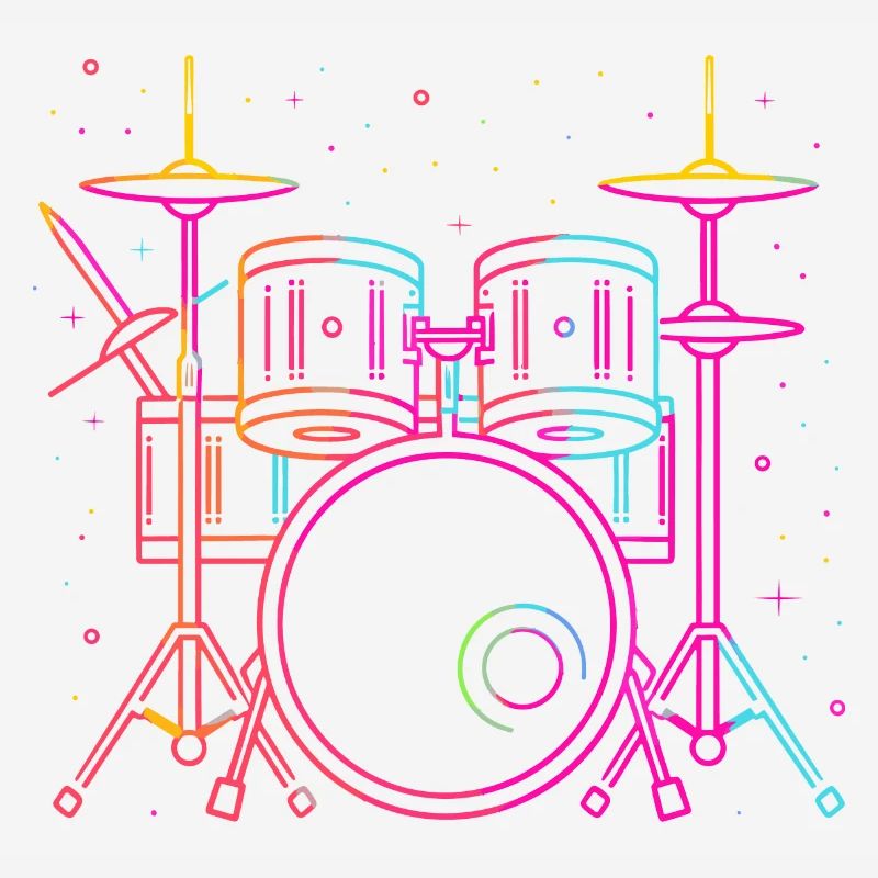 Drums Sketch Retro