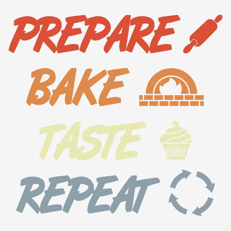 Prepare Bake Taste Repeat