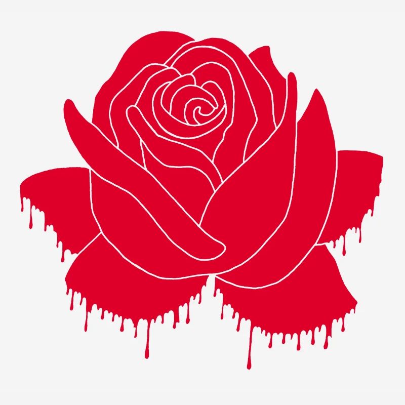 Graffiti einer roten Rose