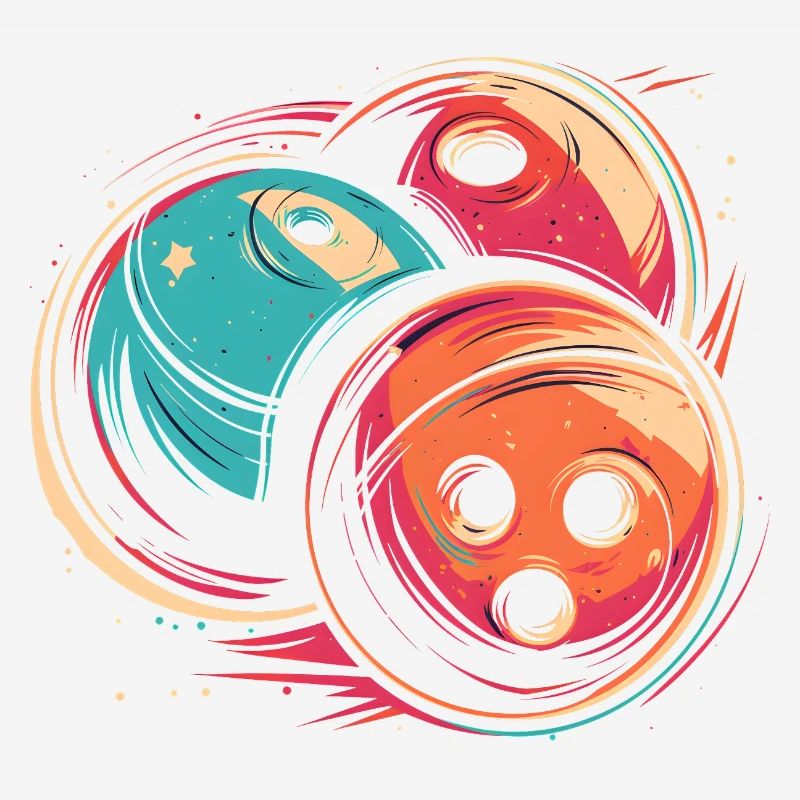 Boules de bowling Synthwave