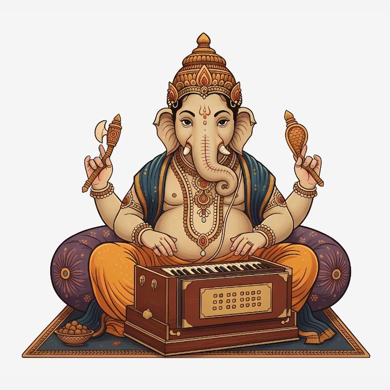 Ganesha Harmonium Art
