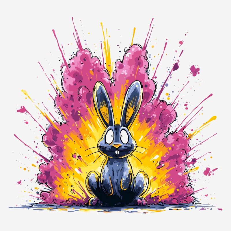 Brightly Colored Bunny Blitz