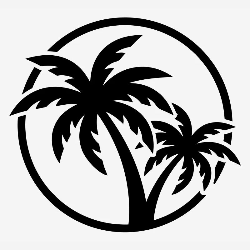 Plage symbole de Palm Tree