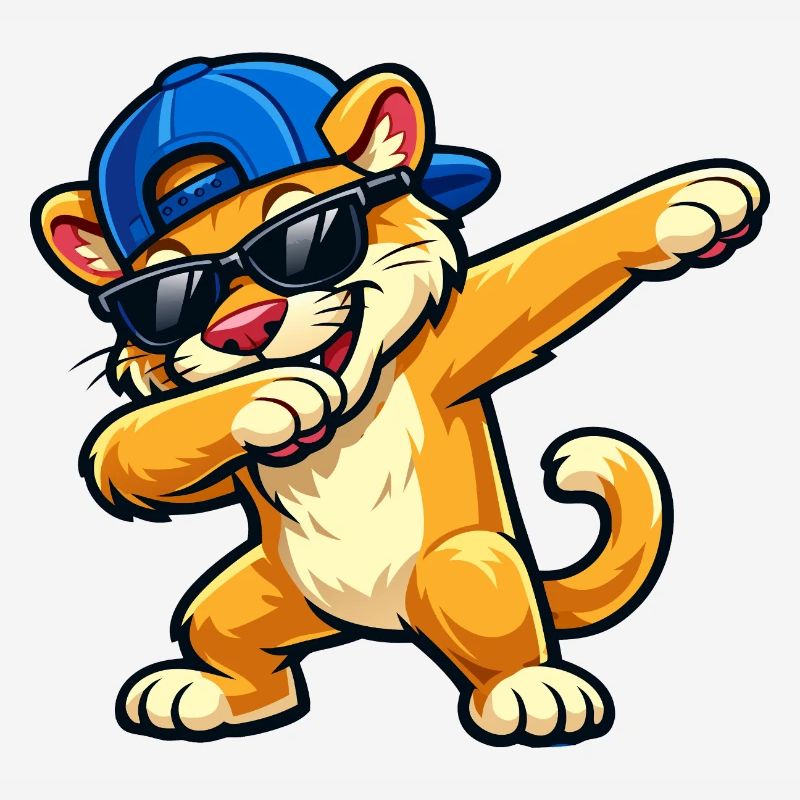 Cougar en train de dabber