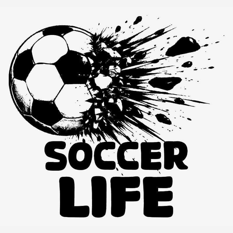 Exploding Football Black Design