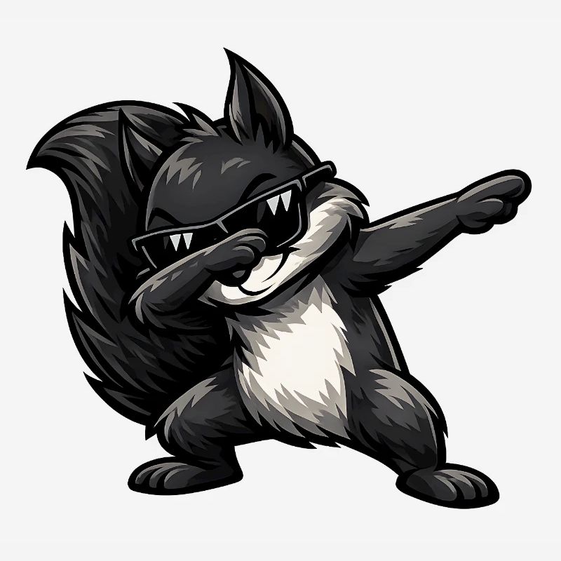 Dabbing Schwarzes Eichhörnchen