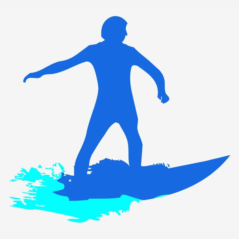 Surfer silhouette on wave