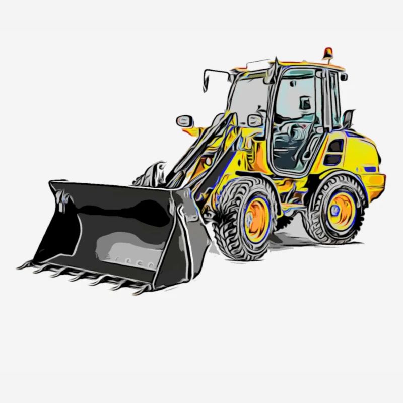 Wheel loader medium Colored Wheel loader Shovel loader