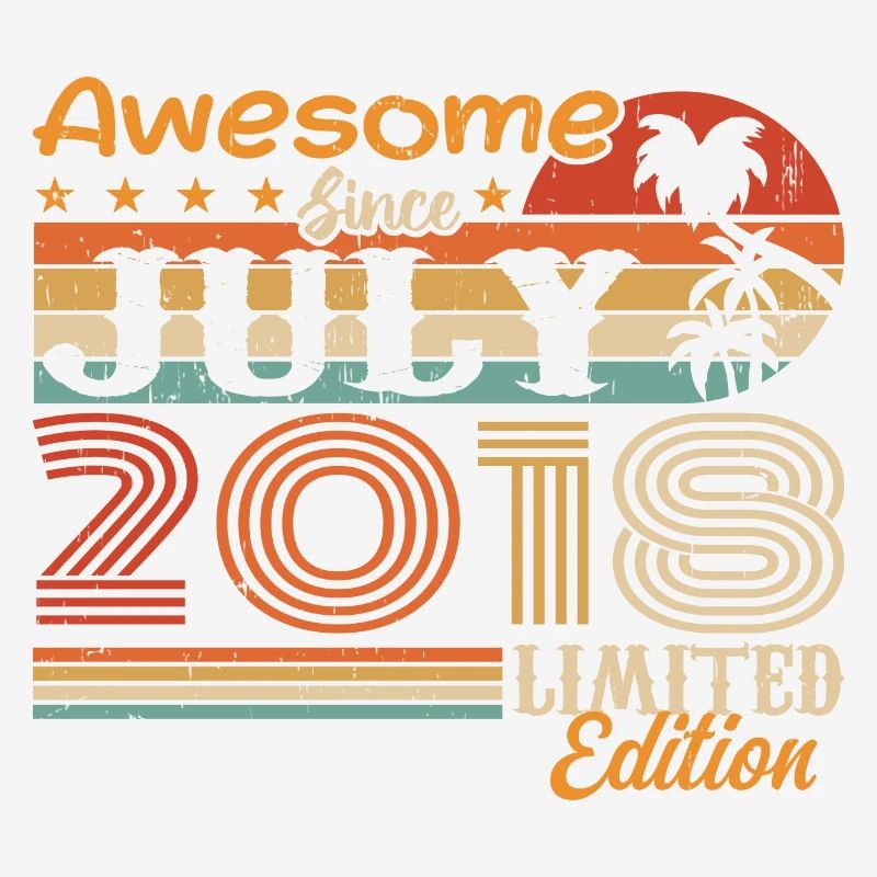 Juli 2018 Juli Geburtstagsgeschenk Juli 2018
