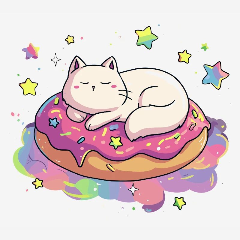 Cat Cuddle Donut Dream