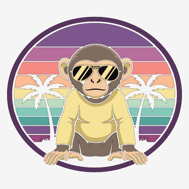 Lunettes de soleil rétro d’été Cool Monkey