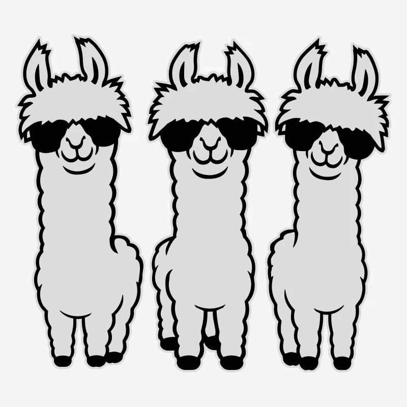 Three Cool Llamas Series Sunglasses Funny Animal