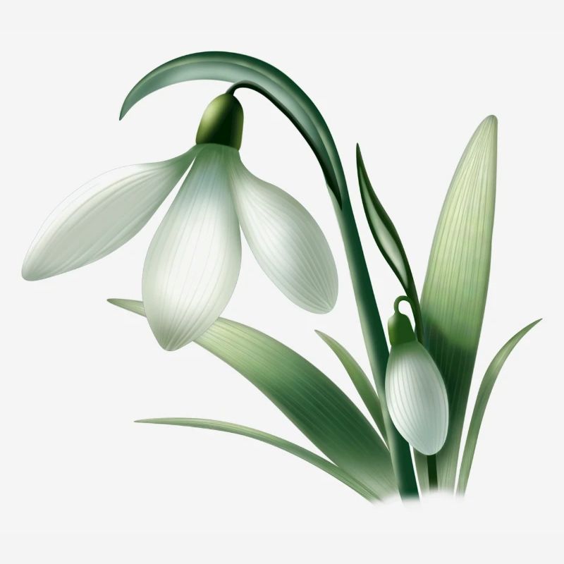 Anémone d’hiver – Graphique de fleur blanche