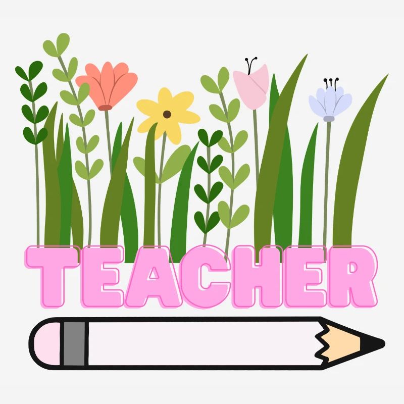 Le professeur fleurit avec un crayon
