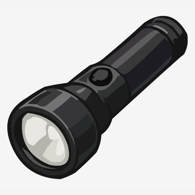 Compact Flashlight Illustration
