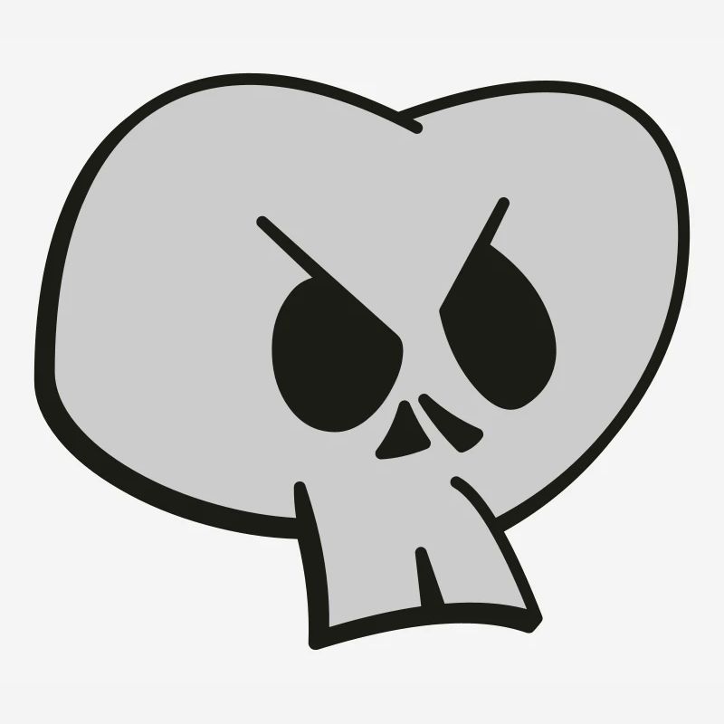 Funny Skull Two Color Design