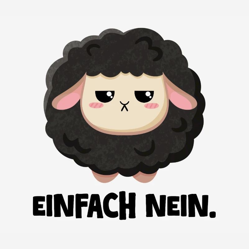 Grumpy Schaf Einfach nein