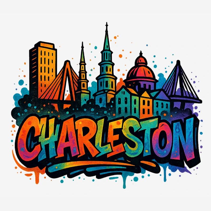 Charleston Skyline Graffiti