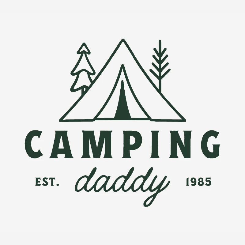 Camping daddy dad camper father forest lover green
