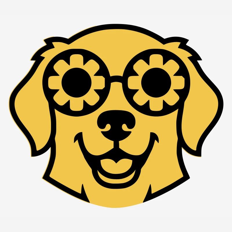 Lunettes de fleurs Labrador Peace Comic
