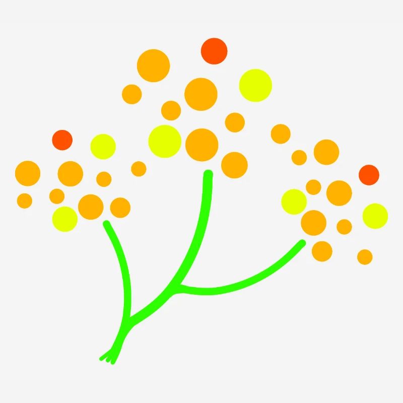 Neongepunkteter Baum Explosion