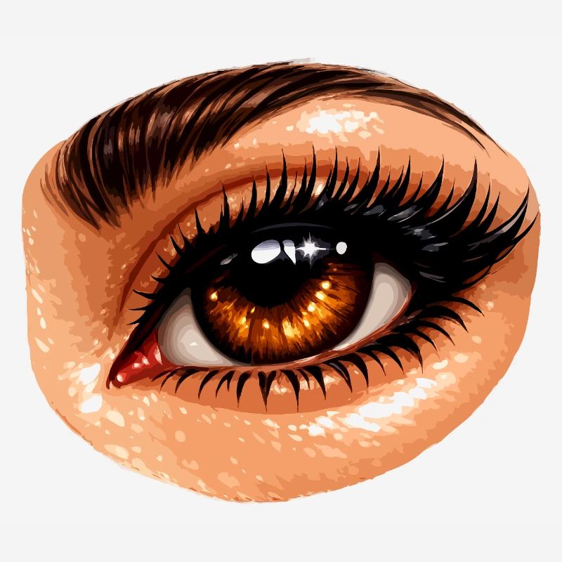 Fiery Brown Eye Close-up