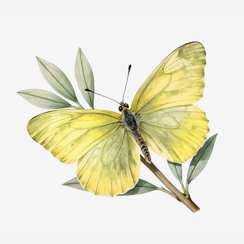 Papillon citron (Gonepteryx rhamni)