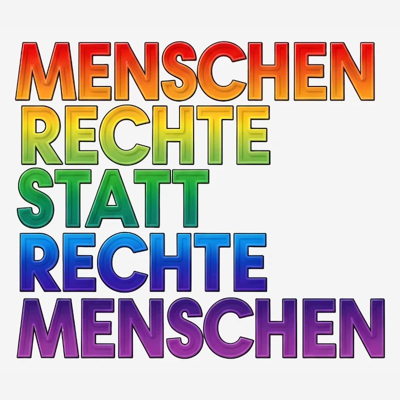 Regenbogen Statement Spruch Menschenrechte