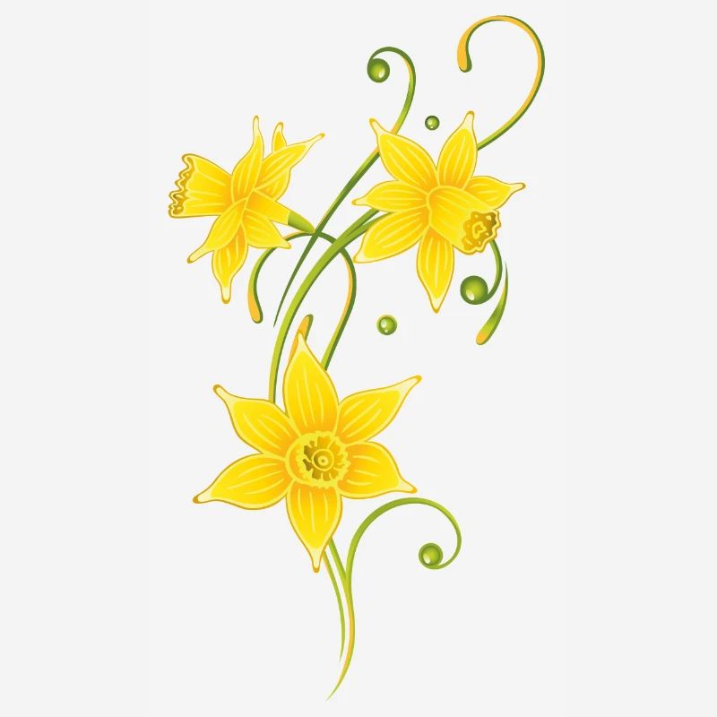 Filigree Daffodils Flowers. Spring, Easter.