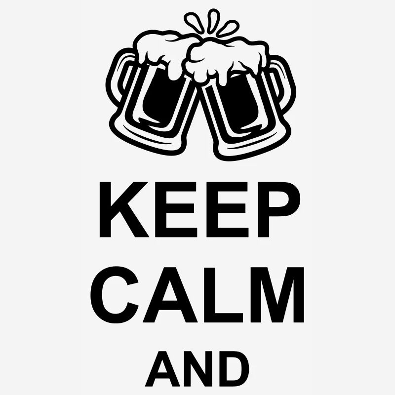Bier Keep Calm Text