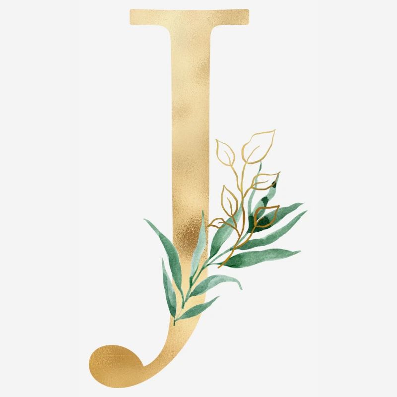Monogramme J Botanique personnalisable