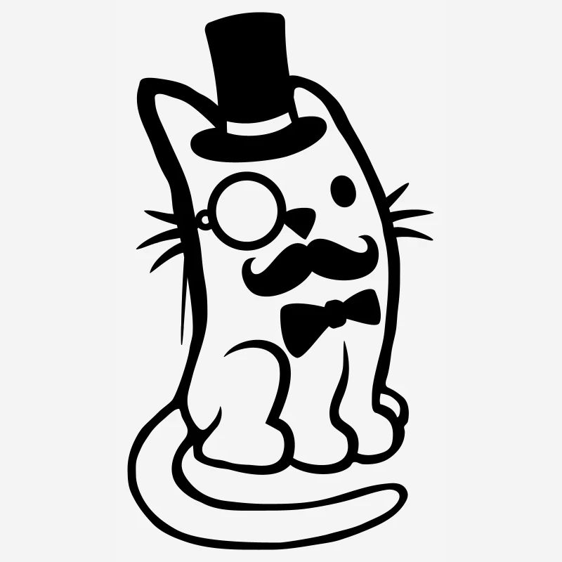 Herr Katze Bart Mann