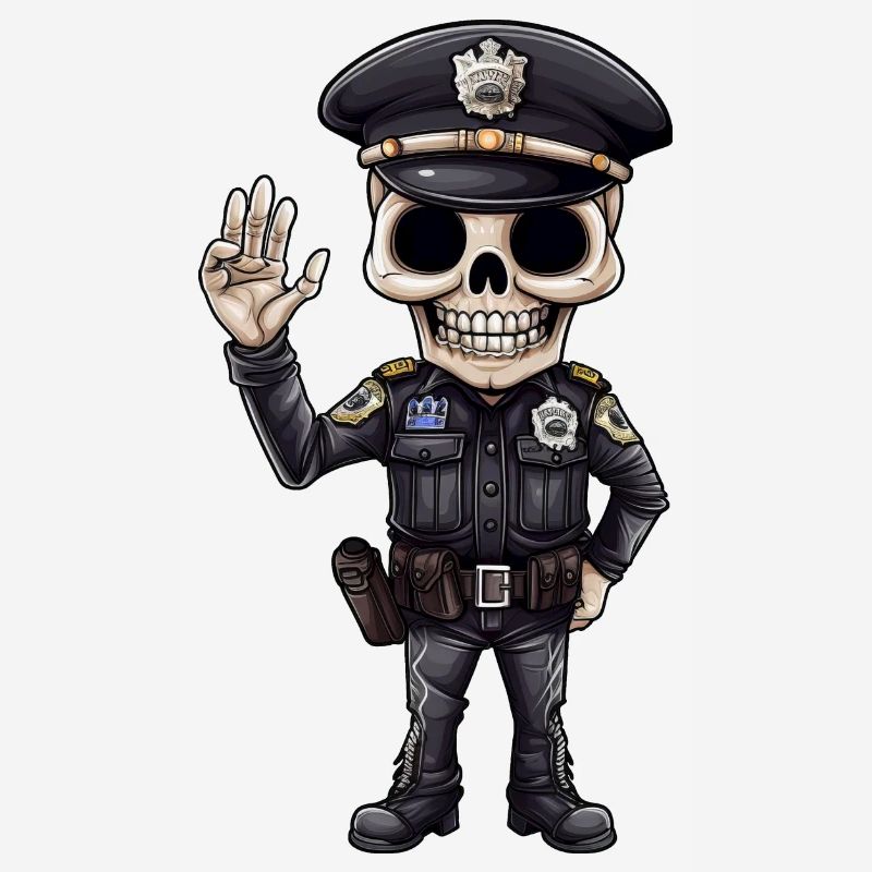 Skeleton Policeman