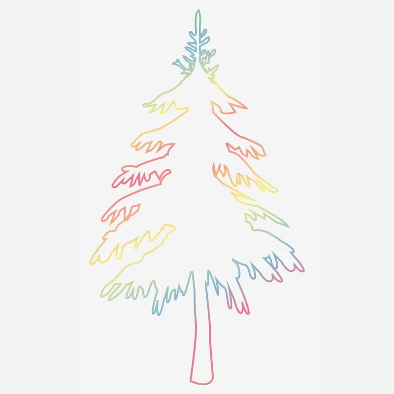 Christbaum, Tannenbaum oder Weihnachtsbaum Umriss