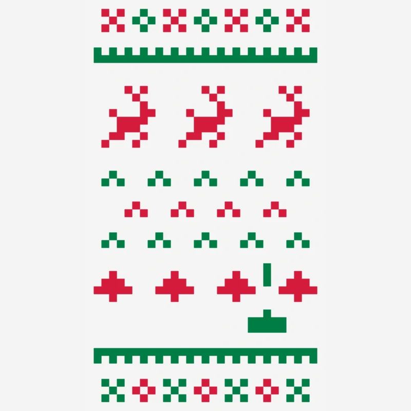 Pull de Noël laid 8 bits : Envahisseurs de Noël