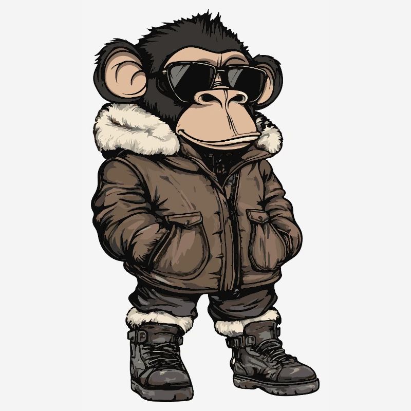 Monkey Cool Winter