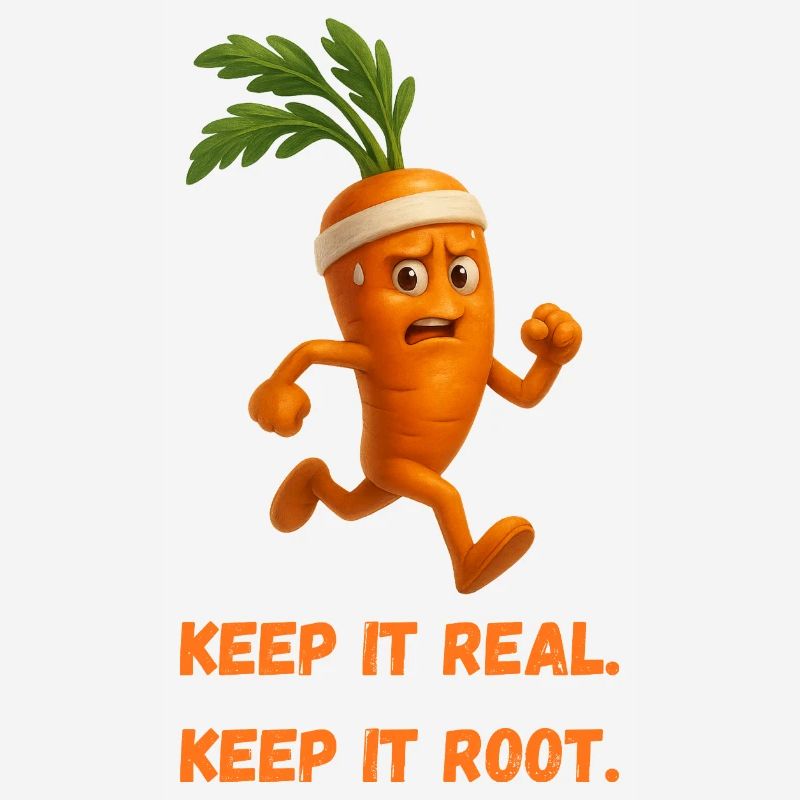 Carrot Runner – Keep It Real Root Caricature
