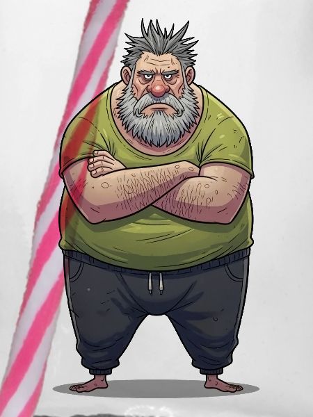 Grummelnder Riese Cartoon