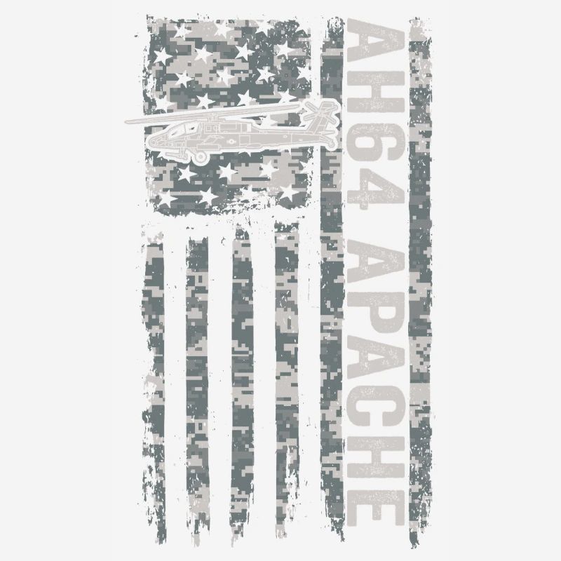 Hélicoptère AH-64 Apache avec drapeau américain