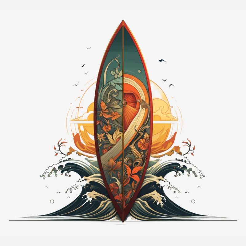 Planche de surf Shared Sea Artwork Surfing