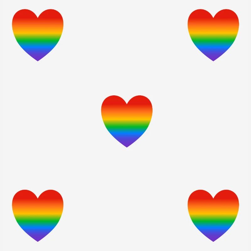 Rainbow hearts