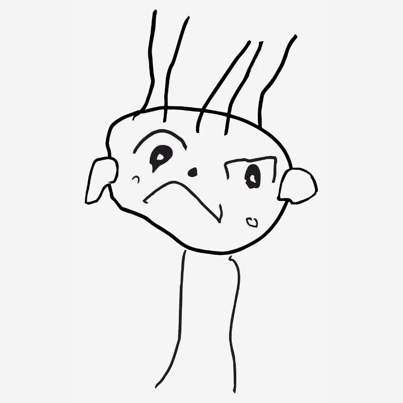 Simple Line Drawing - Face - Herbert