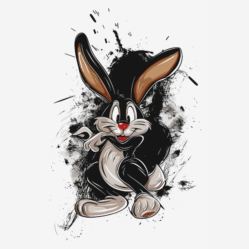 Easter Bunny Comic Splash Poster