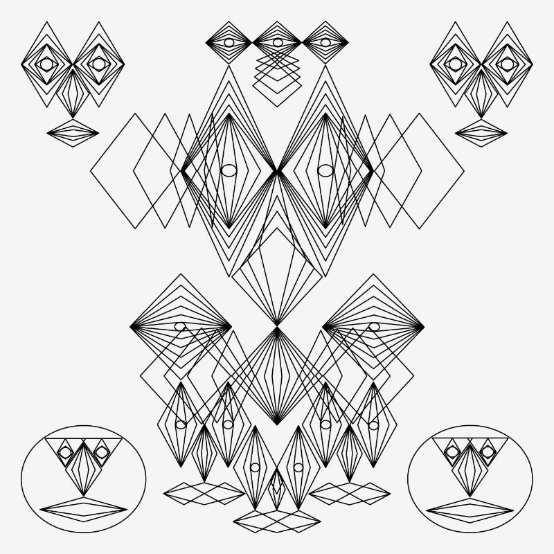 Conception abstraite: Crazy Faces Art